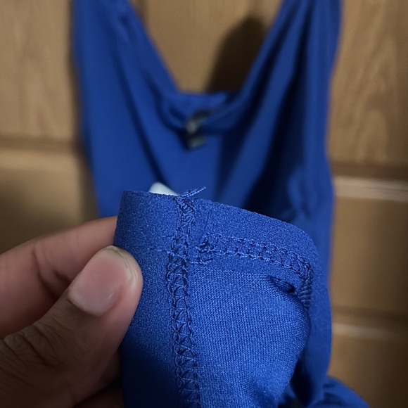 ROYAL BLUE Windsor Totally Chic One-Shoulder Mini Dress - Picture 6 of 6